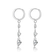 Top-quality Moissanite Luxury And Fashionable Light Luxury Jewelry Silver Stud Earrings S925 Silver Plated Platinum