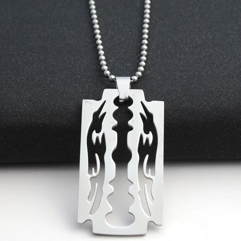 Men’s Gold Blade Pendant Necklace