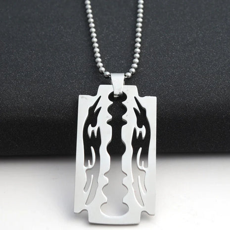 Men’s Gold Blade Pendant Necklace
