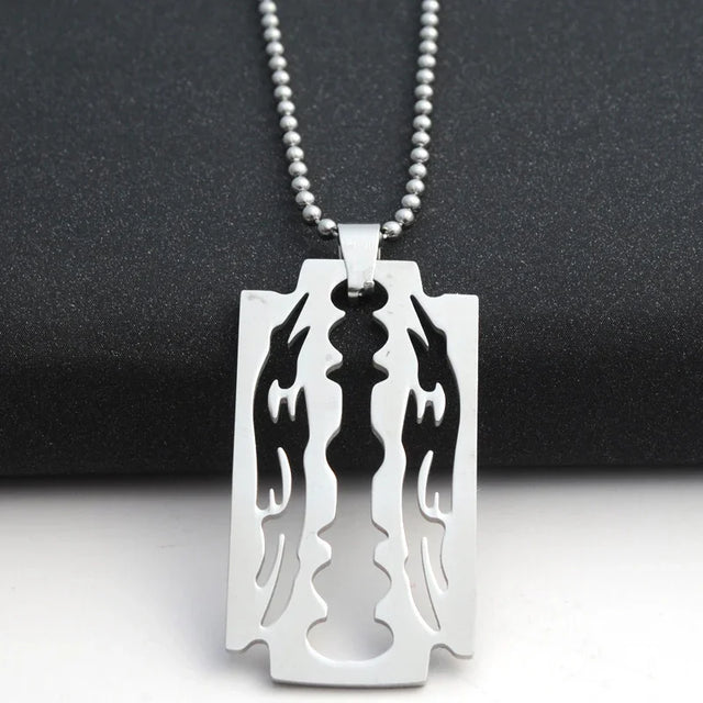Men’s Gold Blade Pendant Necklace