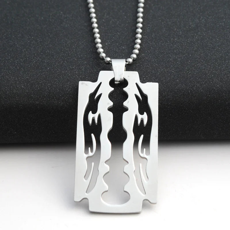 Men’s Gold Blade Pendant Necklace