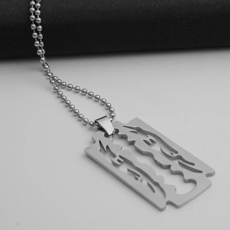 Men’s Gold Blade Pendant Necklace
