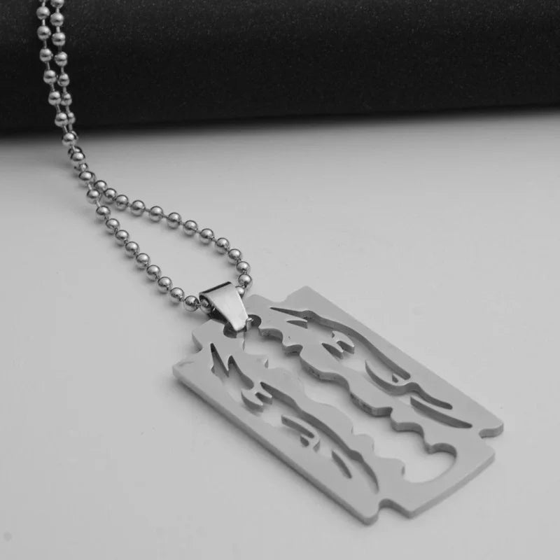 Men’s Gold Blade Pendant Necklace