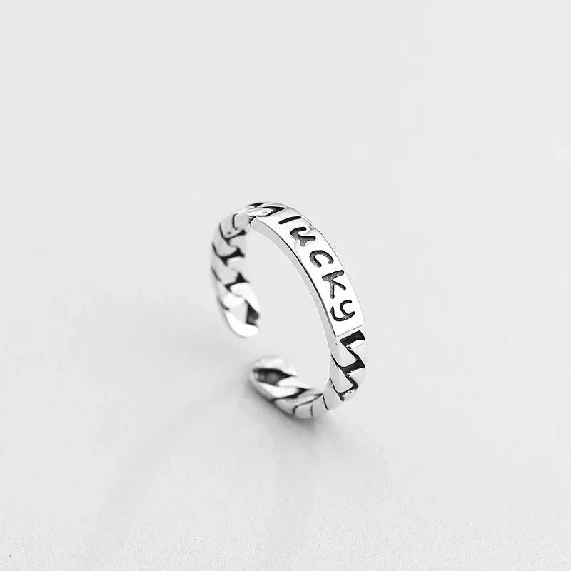 Simple Stacking Combination Ring Female 925 Sterling Silver