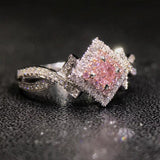 Cross-Wrapped Zircon Diamond Ring