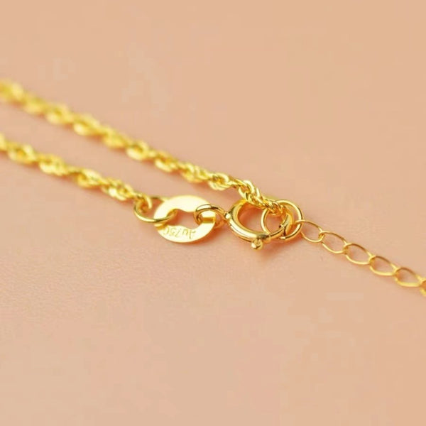 18K Gold Plated Hollow Rope Bracelet
