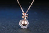 18K Rose Gold Plated Rose Quartz Jewelry Set