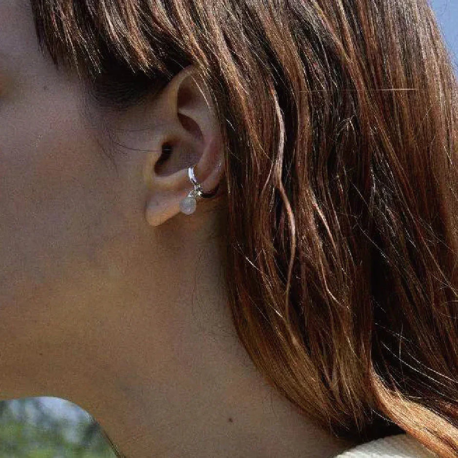 18K Gold Plated Sterling Silver Pearl Drop Earrings