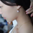 AU750 18K Gold Freshwater Pearl Earrings