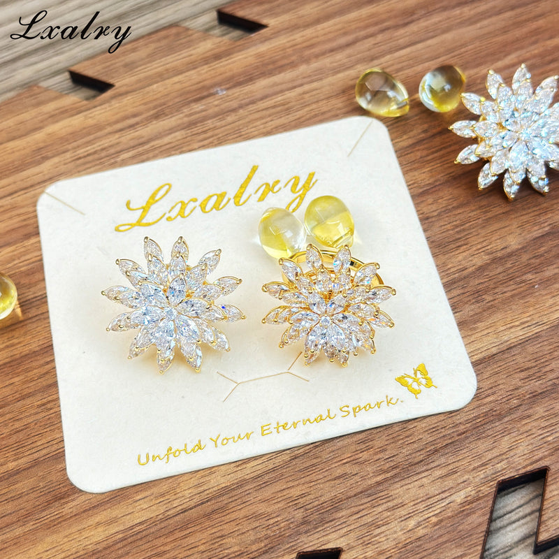 18K Gold Plated Baroque Flower Jewelry Set