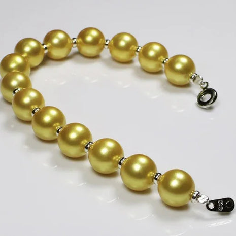Gold Pearl Bracelet Freshwater Pearl