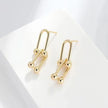 18K Gold Horseshoe Stud Earrings