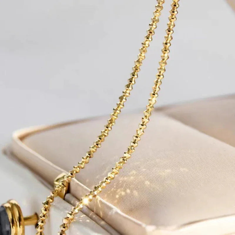 18K Gold Plated Bead Chain Necklace