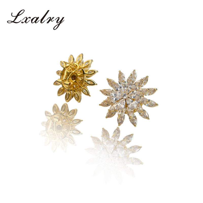 18K Gold Plated Baroque Flower Jewelry Set