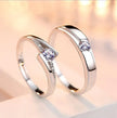 Simulation Diamond Ring Couple Rings A Pair of Live 925 Silver Men and Women Marriage Rings Lettering Rings Diamond Rings