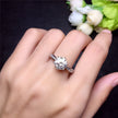 18K Gold Moissanite Engagement Ring