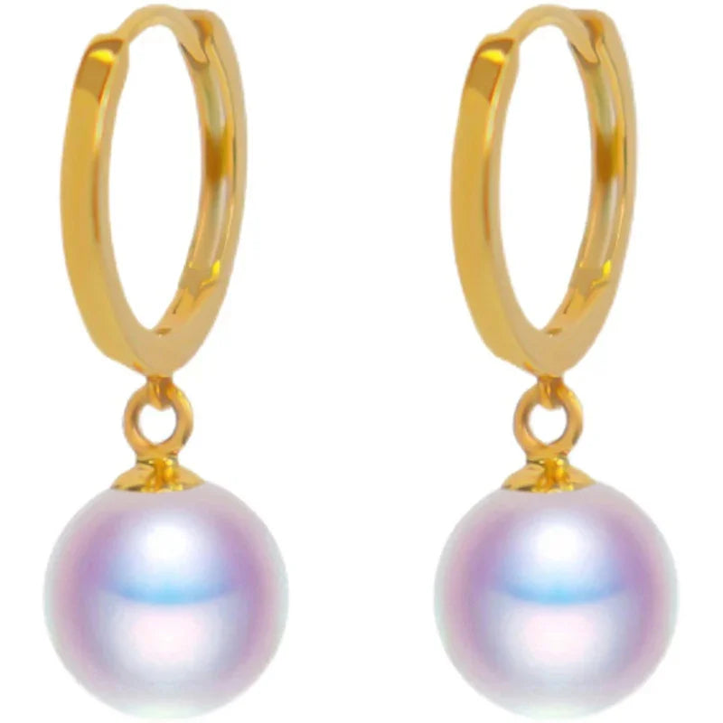 AU750 18K Gold Freshwater Pearl Earrings