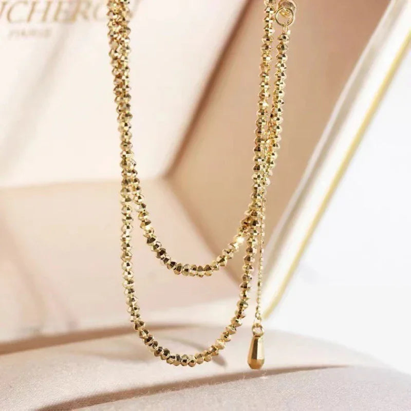 18K Gold Plated Bead Chain Necklace