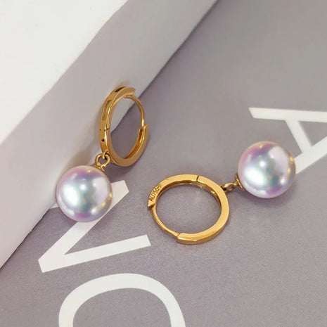 AU750 18K Gold Freshwater Pearl Earrings