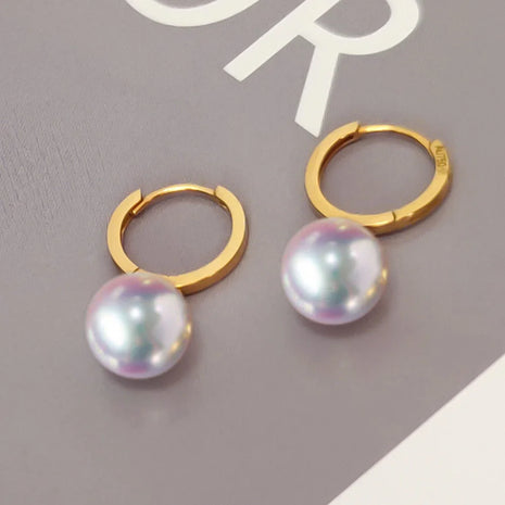 AU750 18K Gold Freshwater Pearl Earrings