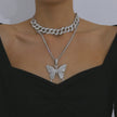 Diamond butterly necklace