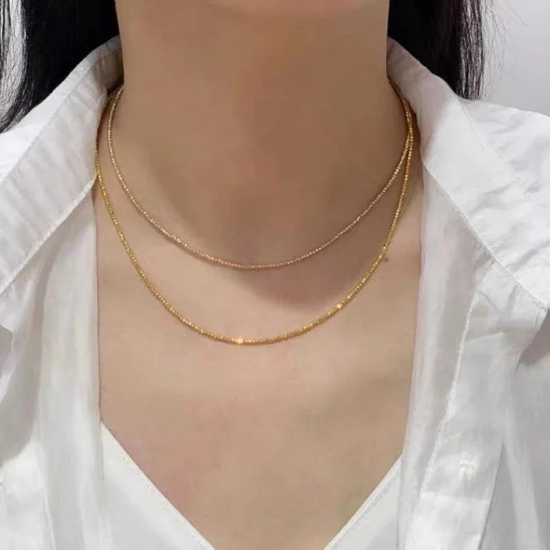 18K Gold Plated Bead Chain Necklace
