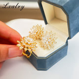 18K Gold Plated Baroque Flower Jewelry Set