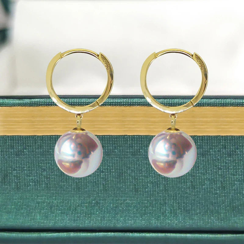 AU750 18K Gold Freshwater Pearl Earrings
