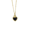 Black And White Double-sided Love Necklace Women's High-end Design Elegant Clavicle Chain