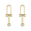 18K Gold Horseshoe Stud Earrings
