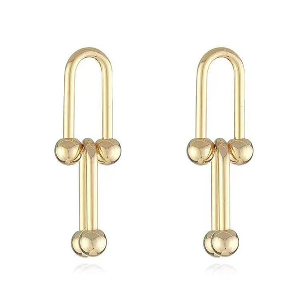 18k Gold Horseshoe Stud Earrings Personalized Gift